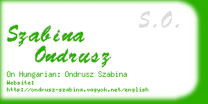 szabina ondrusz business card